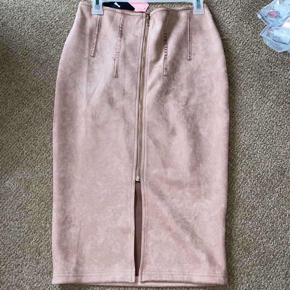 Suede skirt